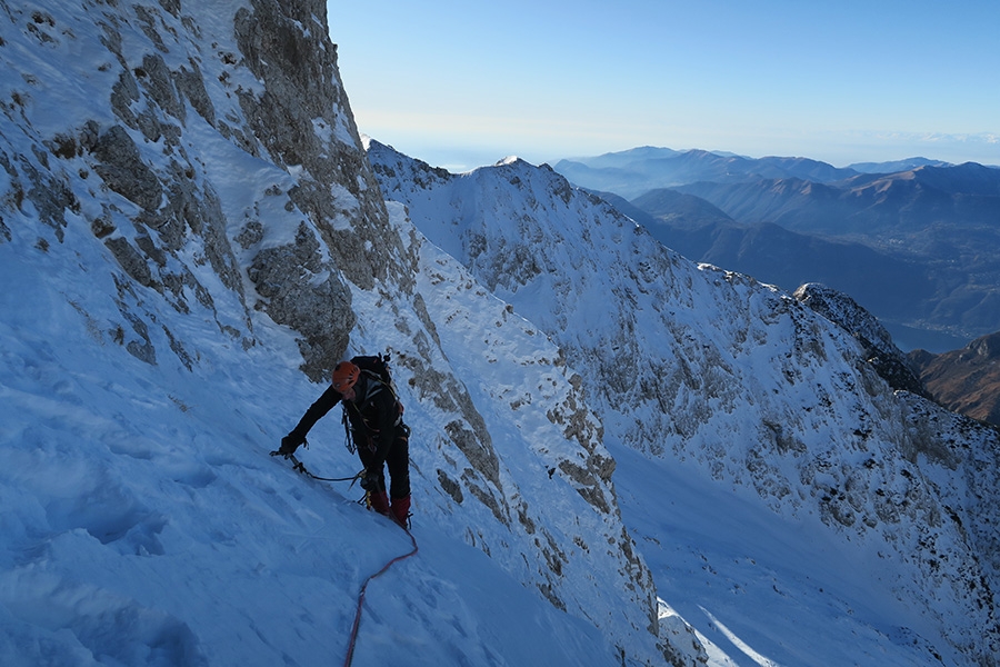 Grignone West Face, Grigna Settentrionale, Sangue Freddo