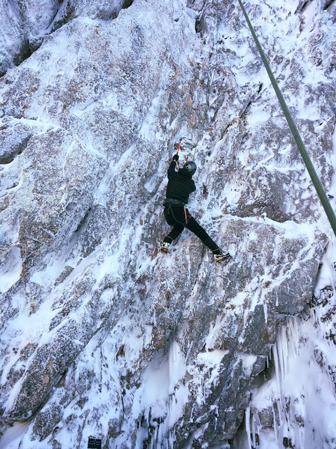 Peschio della Cornacchia, Campocatino, dry-tooling