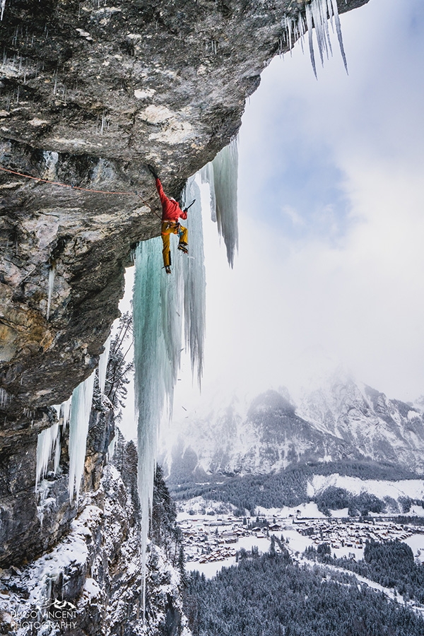 Kandersteg Switzerland ice climbing, Simon Chatalan, Jeff Mercier, Ron Koller