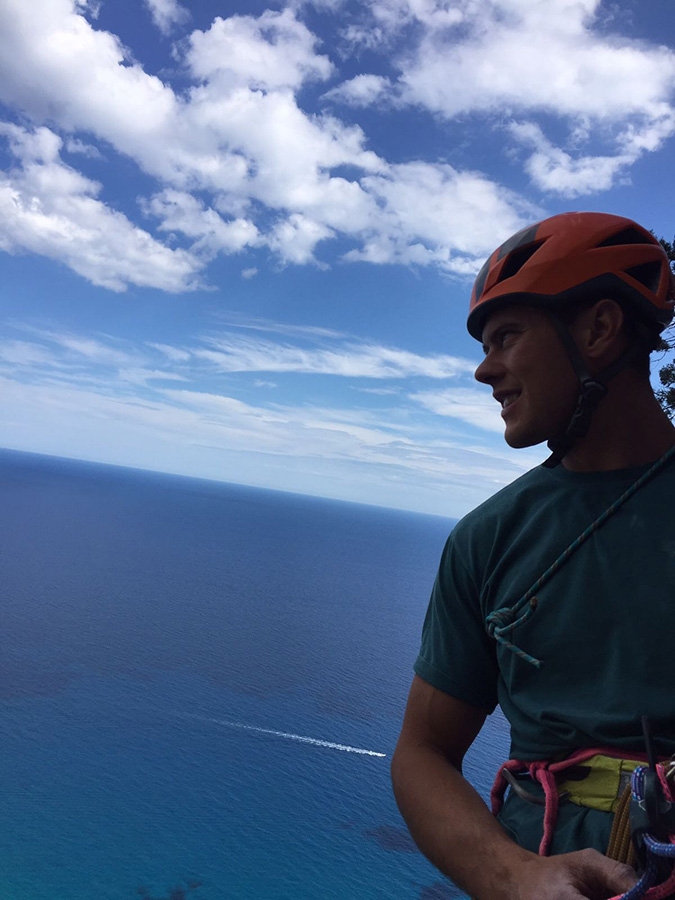 Climbing in Sardinia, Monte Ginnircu, Punta Su Mulone, Marco Davoli, Massimo Torricelli