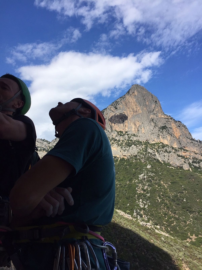 Climbing in Sardinia, Monte Ginnircu, Punta Su Mulone, Marco Davoli, Massimo Torricelli