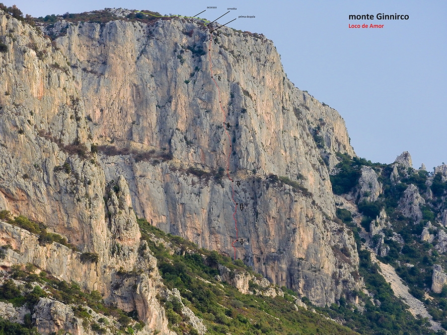 Arrampicata in Sardegna, Monte Ginnircu, Punta Su Mulone, Marco Davoli, Massimo Torricelli