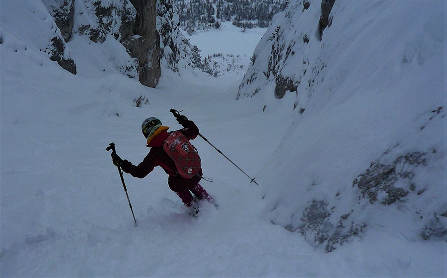 Dolomites ski mountaineering, Cristina Bacci, Angelo Zangrando