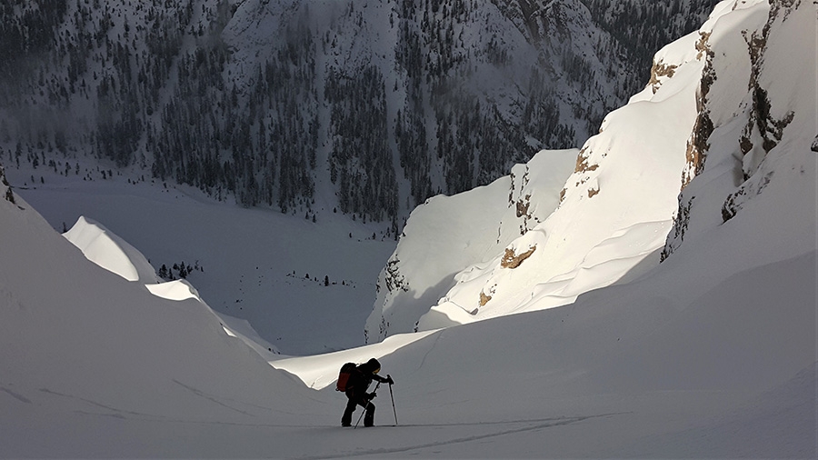 Dolomites ski mountaineering, Cristina Bacci, Angelo Zangrando
