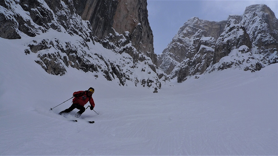 Dolomites ski mountaineering, Cristina Bacci, Angelo Zangrando