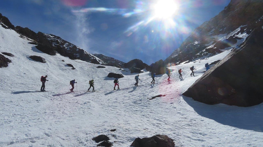 Ski mountaineering in Morocco High Atlass Mountains