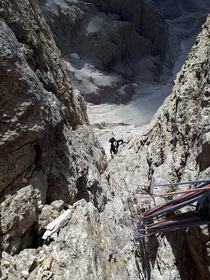 Spigolo Casanova - Marchisio, Popera, Dolomiti di Sesto, Nicola Marchisio, Christian Casanova