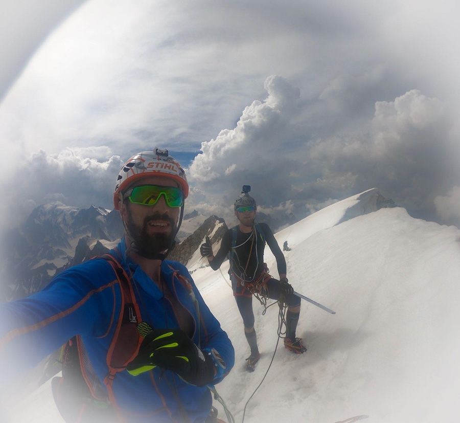 Denis Trento, Robert Antonioli, Cresta di Rochefort, Traversata delle Jorasses, Monte Bianco