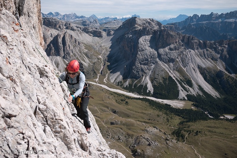 Grande Fermeda Via Normale, Geisler, Dolomites, Alberto De Giuli