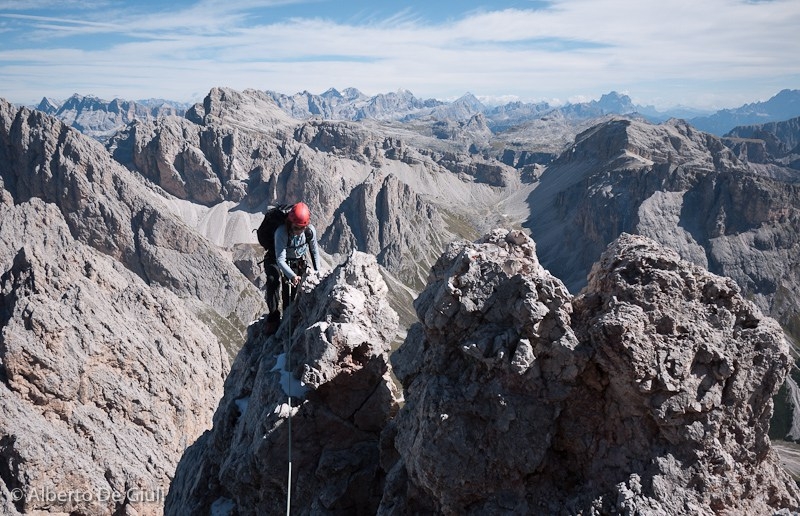 Grande Fermeda Via Normale, Geisler, Dolomites, Alberto De Giuli