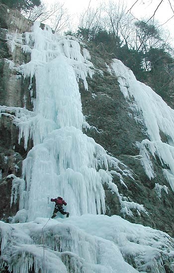 Gola di San Biagio, ice climbing, Val di Non