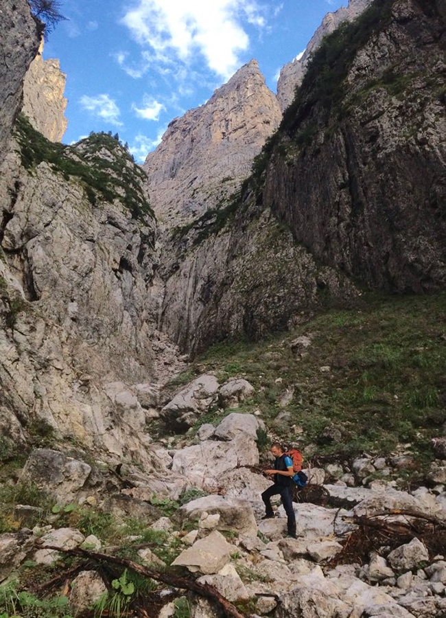 Pale di San Lucano Dolomiti, Via dei Pòpi in azione, Jacopo Biserni, Arturo Dapporto
