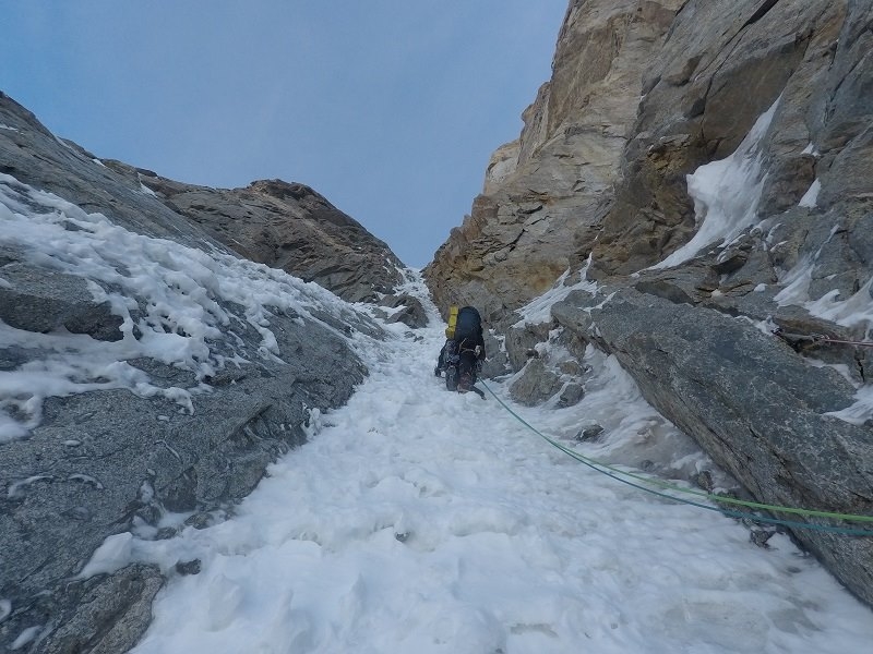 Grandes Jorasses, Couloir dei Giapponesi, Roger Cararach Soler, Marc Toralles, Bru Busom