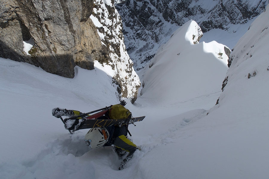 Dolomites steep skiing