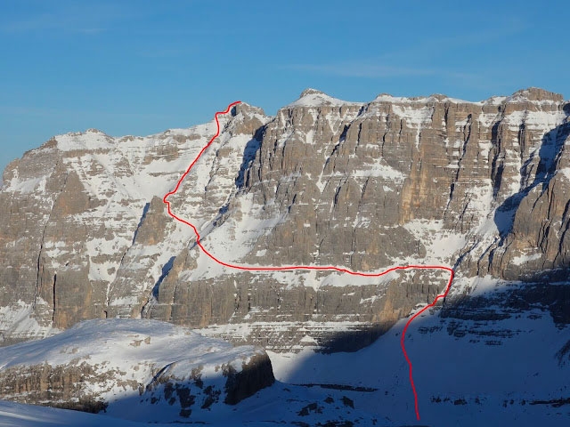 Dolomites steep skiing