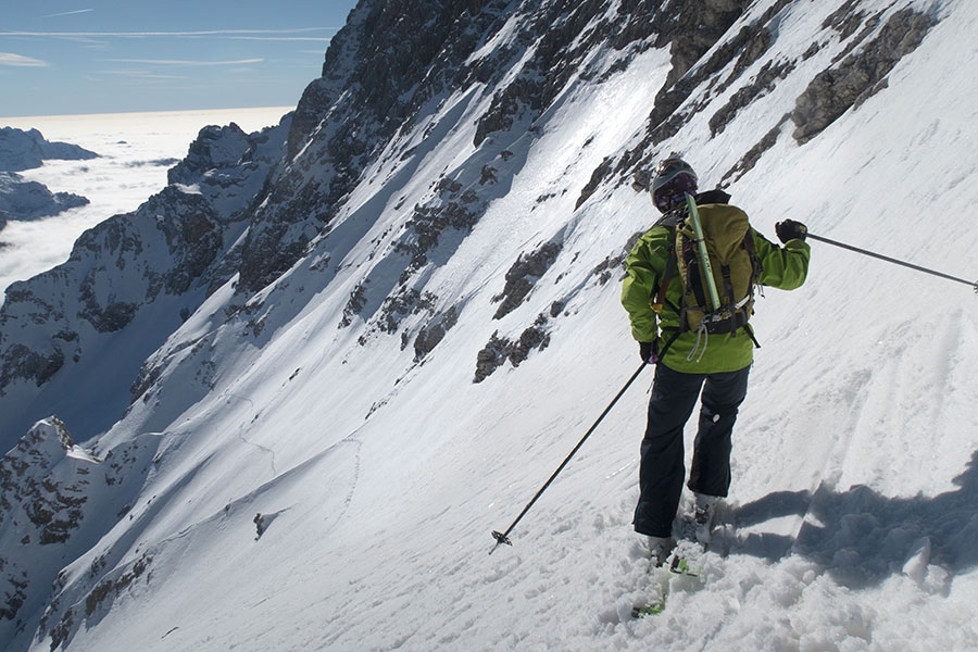Dolomites steep skiing