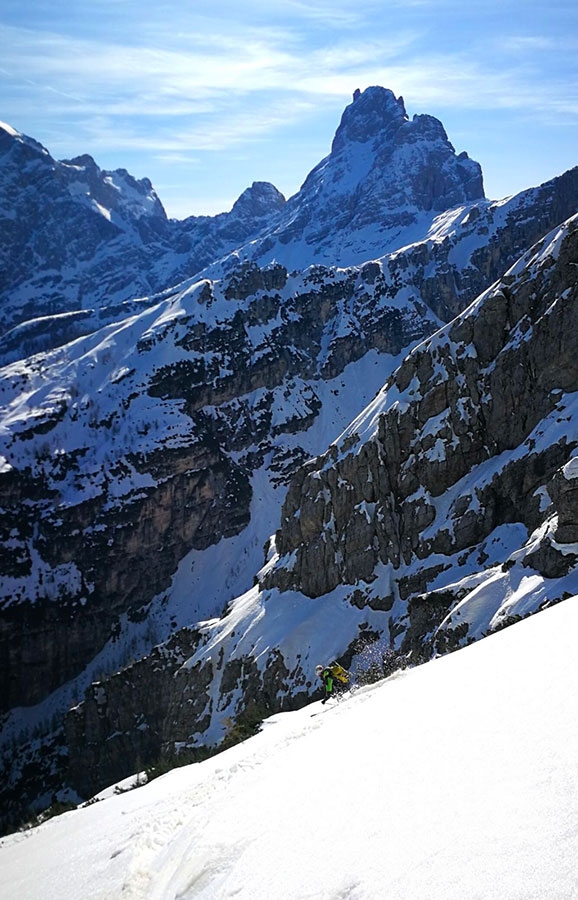 Dolomites steep skiing