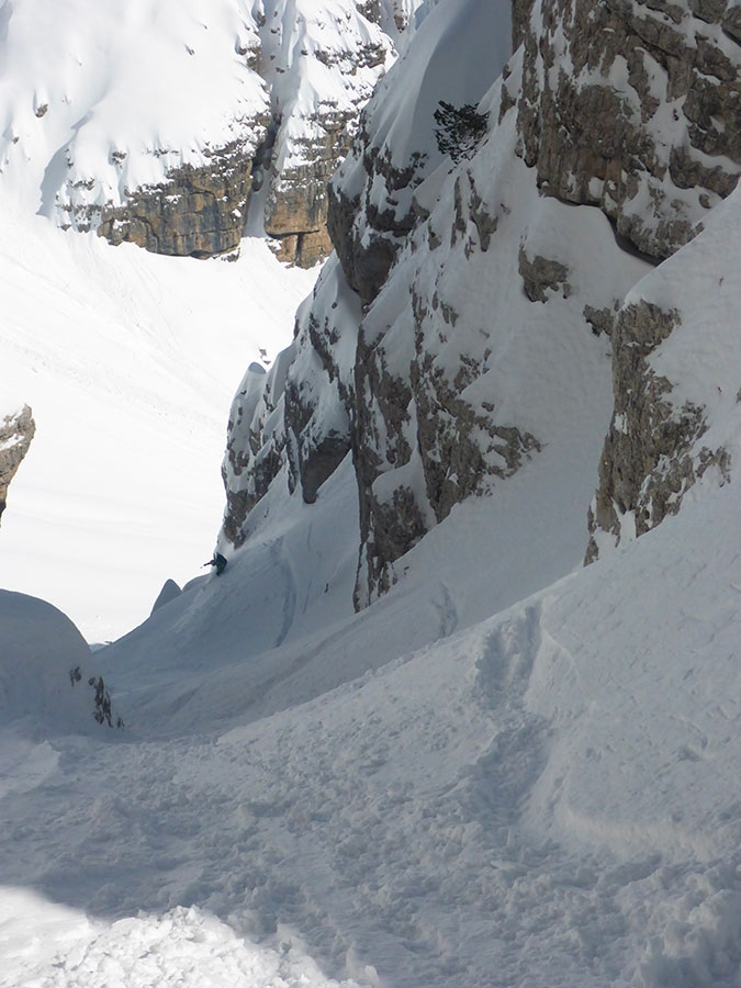 Dolomites steep skiing