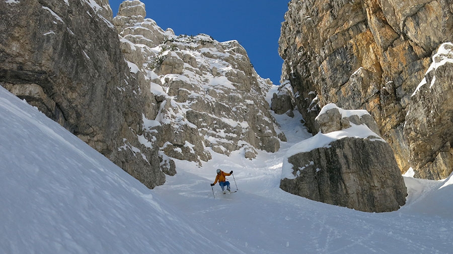 Dolomites steep skiing