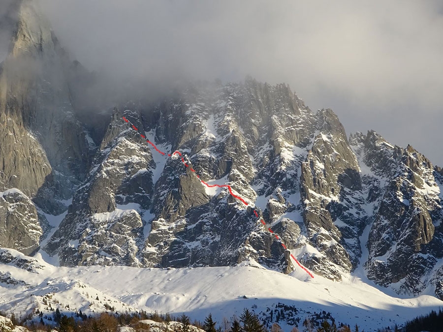 Les Drus, Mont Blanc , Julien Herry, Laurent Bibollet