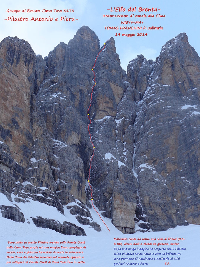 Cima Tosa, Brenta Dolomites, L'Elfo del Brenta, Tomas Franchini