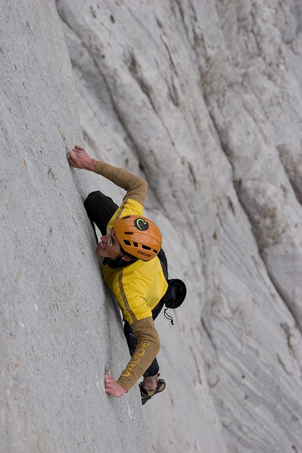 Hansjörg Auer, Via del Pesce, Marmolada, Dolomiti