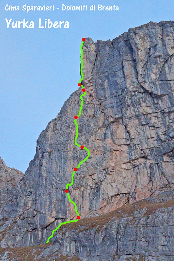 Brenta Dolomites, Rolando Larcher, Yurka Libera, Cima Sparavieri
