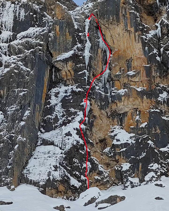 Iron Man, Torre Murfrëit, Dolomites, Santiago Padrós, Giovanni Andriano