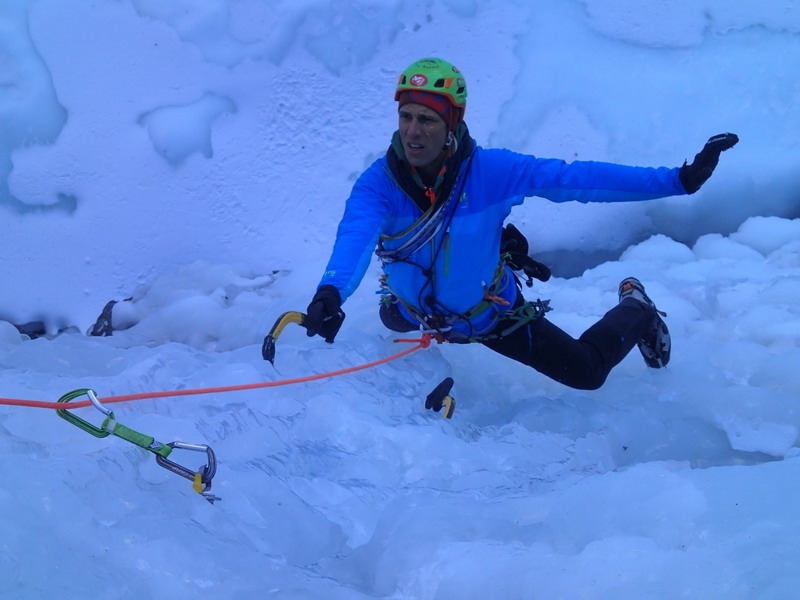 Val Travenanzes Dolomites ice climbing