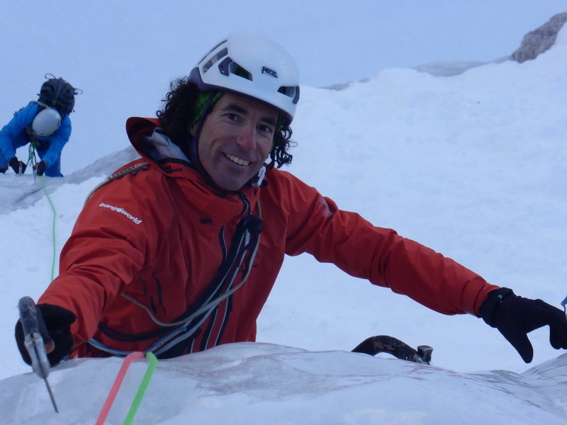 Val Travenanzes Dolomites ice climbing