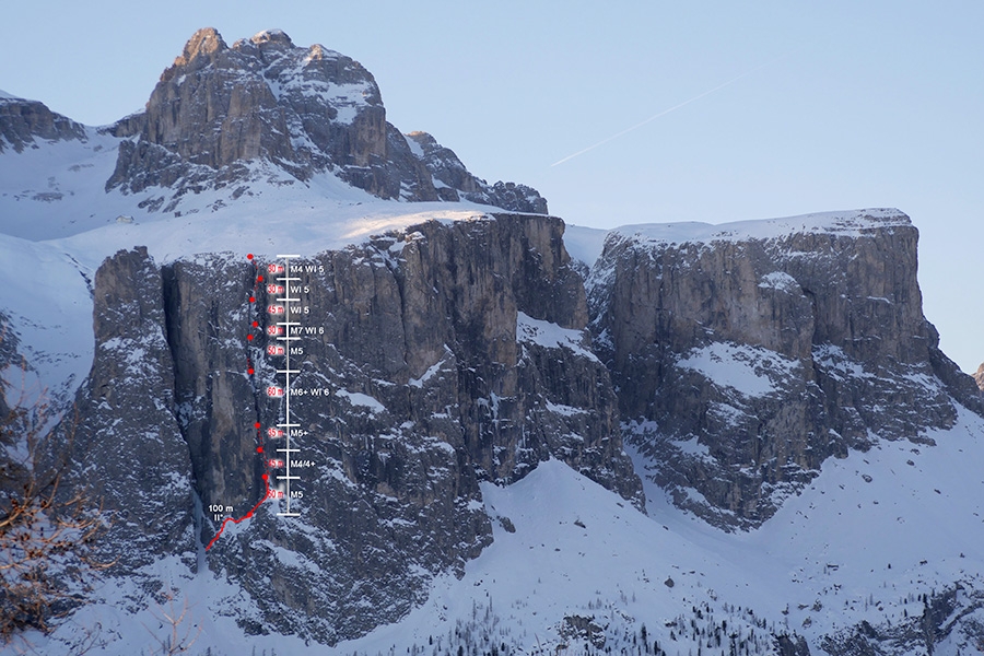 Mur del Pisciadù, Sella, Dolomites