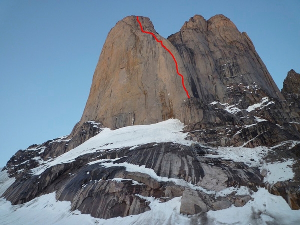 Baffin Island Mount Asgard Mt. Asgard Baffin Island Porter route Charlie Porter 1975 solo VII 5.10 A4 archive Nicolas Favresse Planetmountain