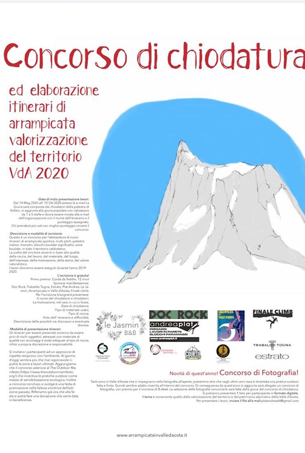 Concorso di chiodatura di vie d’arrampicata in Valle d’Aosta