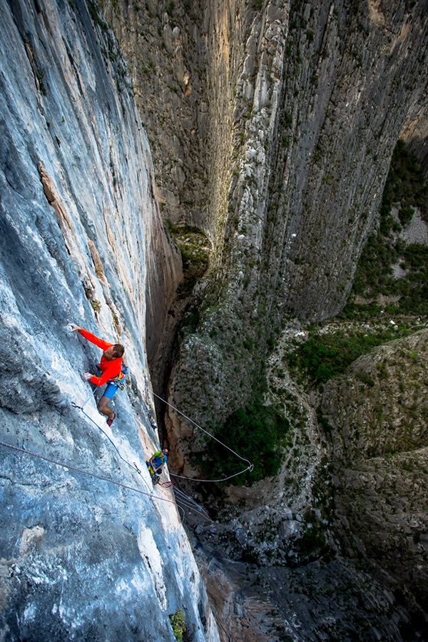 Vuelo de Fortuna, Canyon de la Sandìa, Huasteca, Messico, Rolando Larcher, Alex Catlin