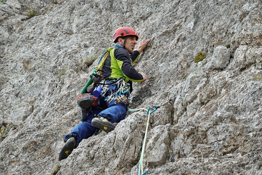 Scoglio della Sassetelli, Monte Terminillo, Central Appennines, Covid Line, Pino Calandrella, Giulio Longhi, Emiliano Palla