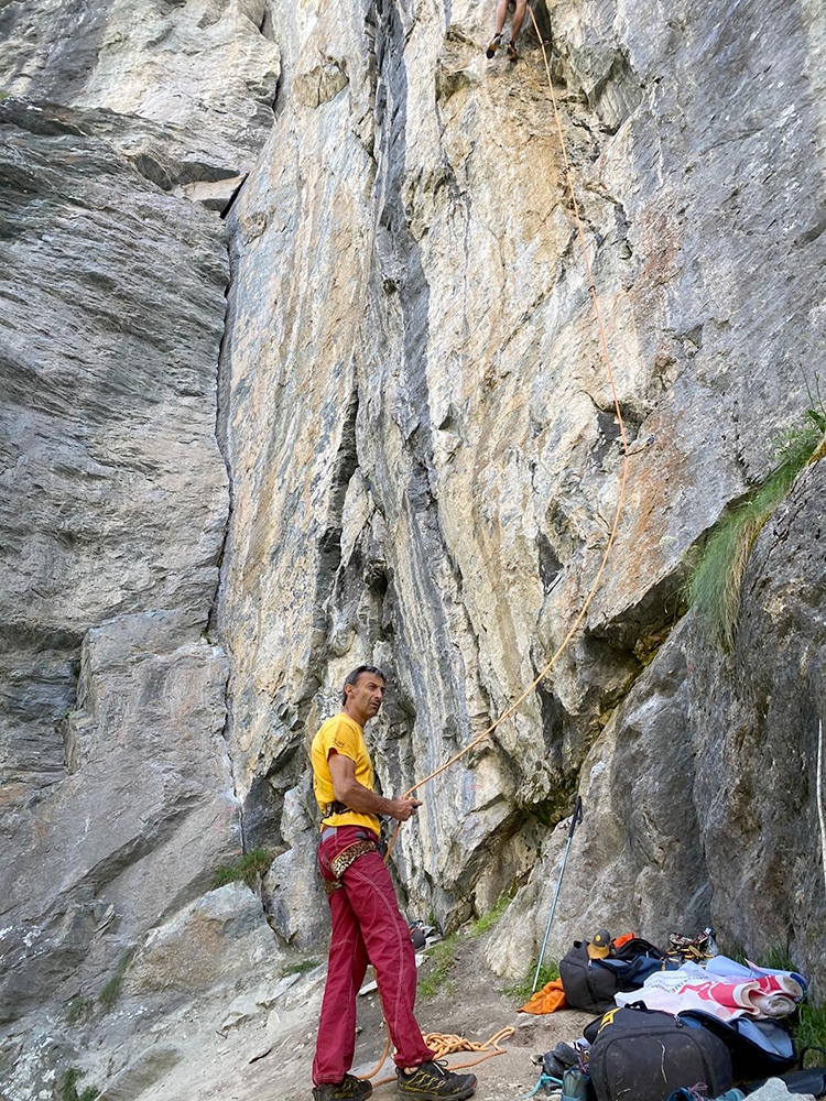 Lead climbing award at Barliard, Ollomont, Valle d’Aosta