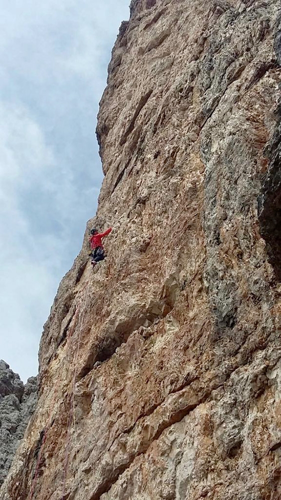 Tre Cime di Lavaredo, Dolomites, Croda degli Alpini, Simon Gietl, Andrea Oberbacher