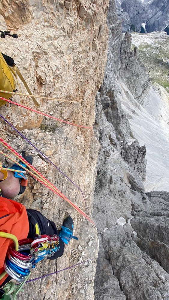 Tre Cime di Lavaredo, Dolomites, Croda degli Alpini, Simon Gietl, Andrea Oberbacher