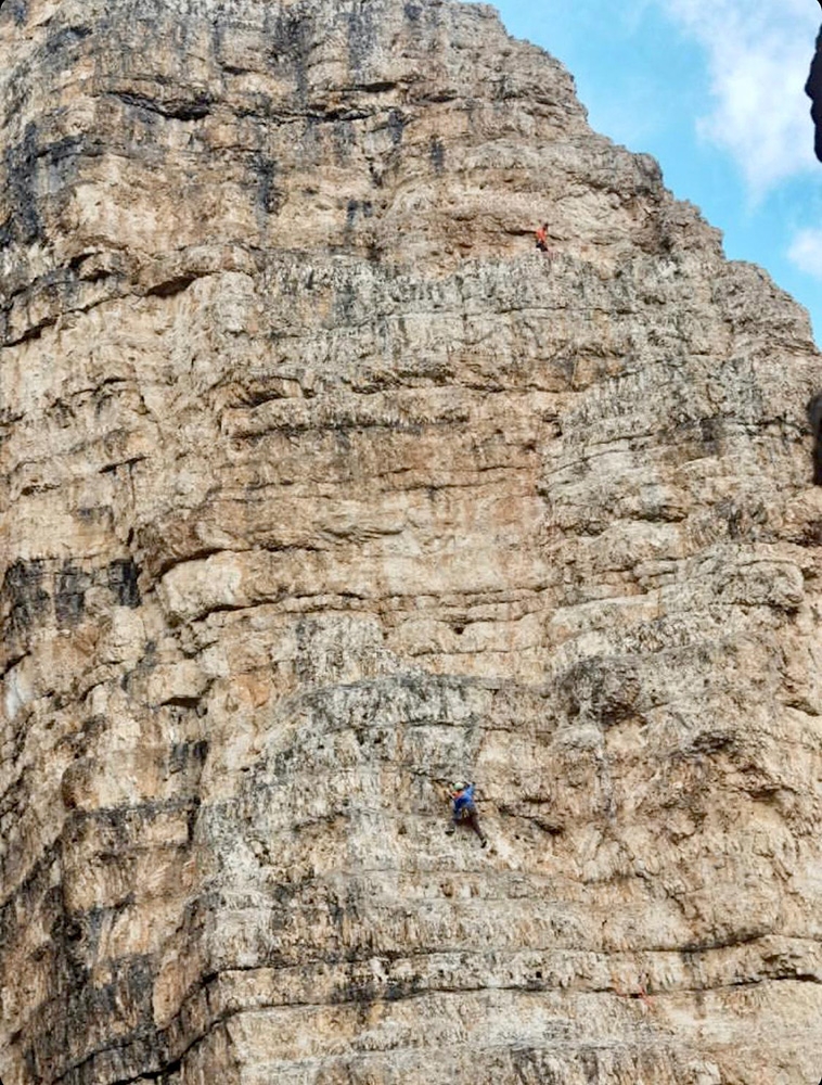 Tre Cime di Lavaredo, Dolomites, Croda degli Alpini, Simon Gietl, Andrea Oberbacher