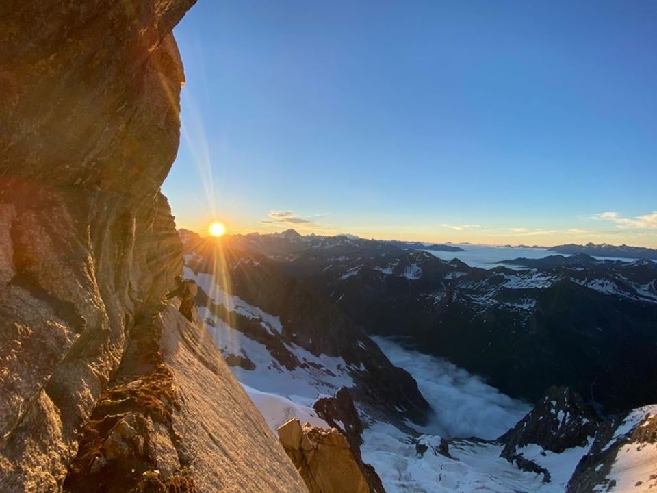 Grandes Jorasses, Mont Blanc, Jérémy Brauge, Victor Saucède, Jérôme Sullivan