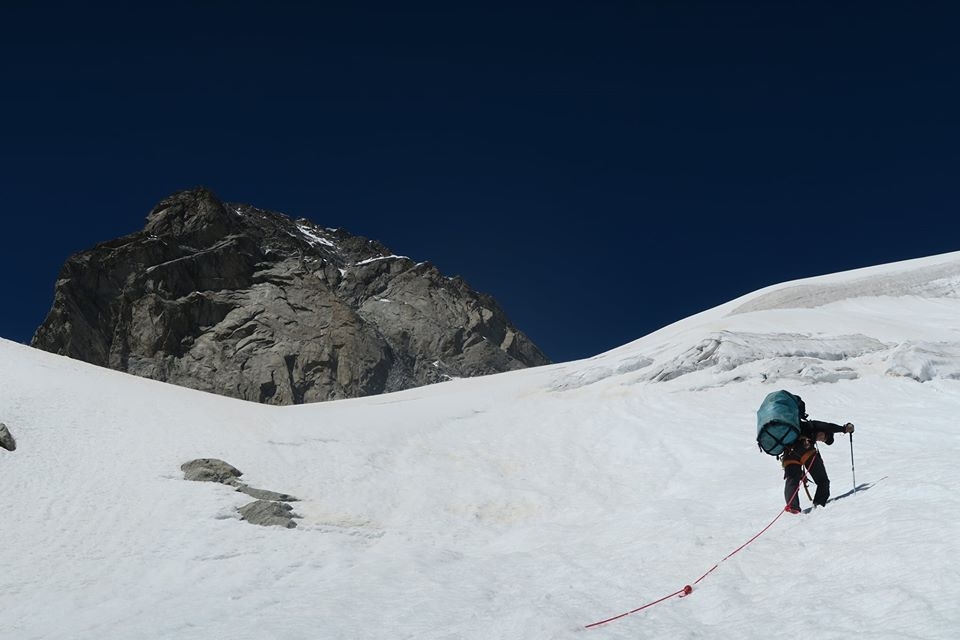 Grandes Jorasses, Mont Blanc, Jérémy Brauge, Victor Saucède, Jérôme Sullivan