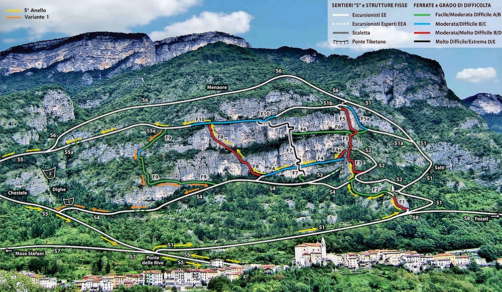 Via Ferrata Anelli delle Anguane, Valdastico