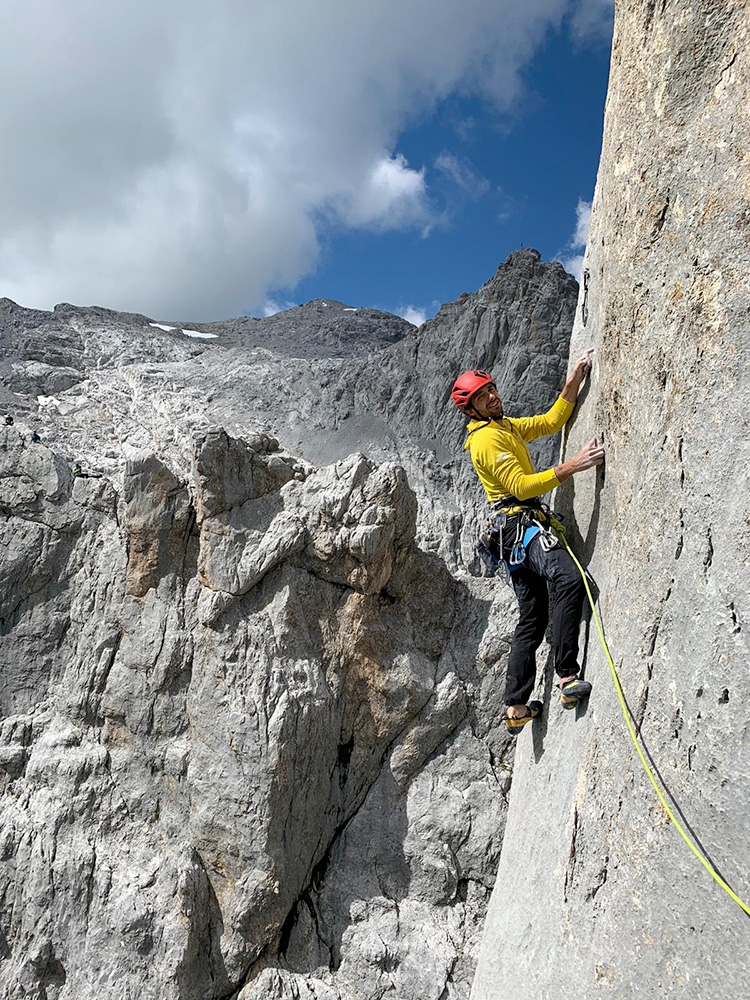Barbara Zangerl, Jacopo Larcher, Beat Kammerlander, Kampfzone, Rätikon, climbing