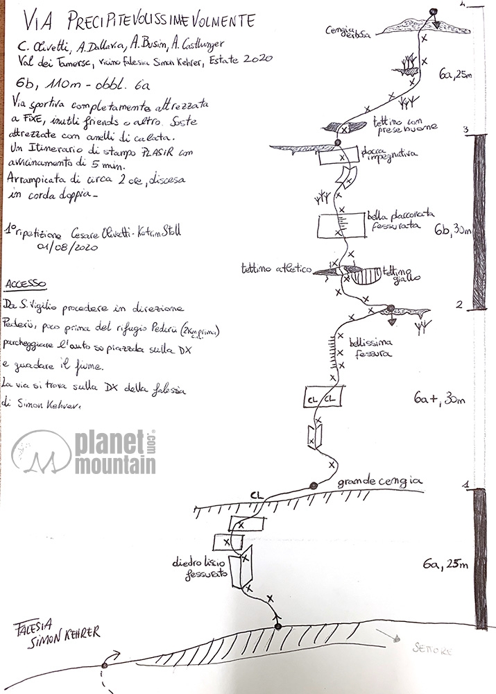 Dolomites rock climbingi, Alberto Busin, Albert Castlunger, Alberto Dallavia, Cesare Olivetti