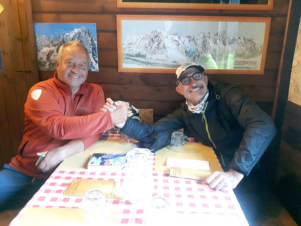 Elio Bonfanti, Bouteille, Grandes Jorasses