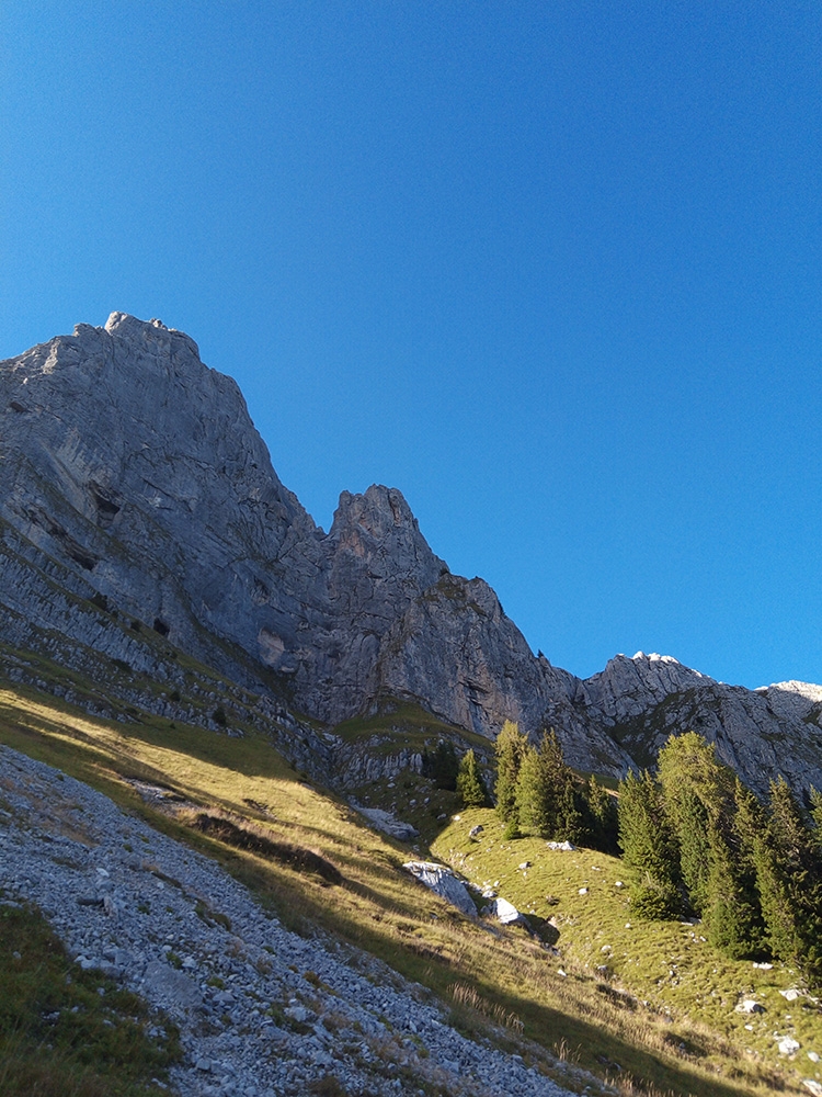 Brenta Dolomites, Cima Omet, Via in ricordo di Giuliano Stenghel, Stefano Menegardi, Emanuele Menegardi