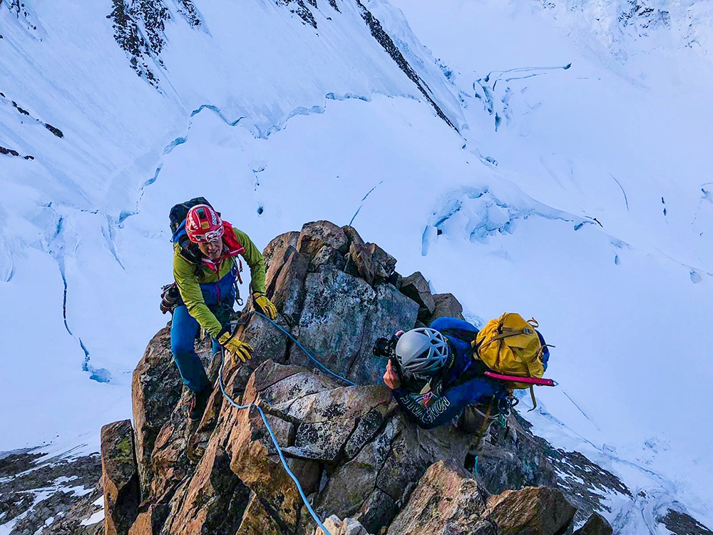 Tamara Lunger, Punta Nordend, Fabio Iacchini, Marco Spataro