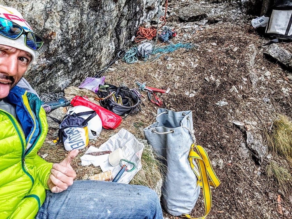 Lockdown, falesia total dry tooling, Val Gerola, Cristiano Candiotto