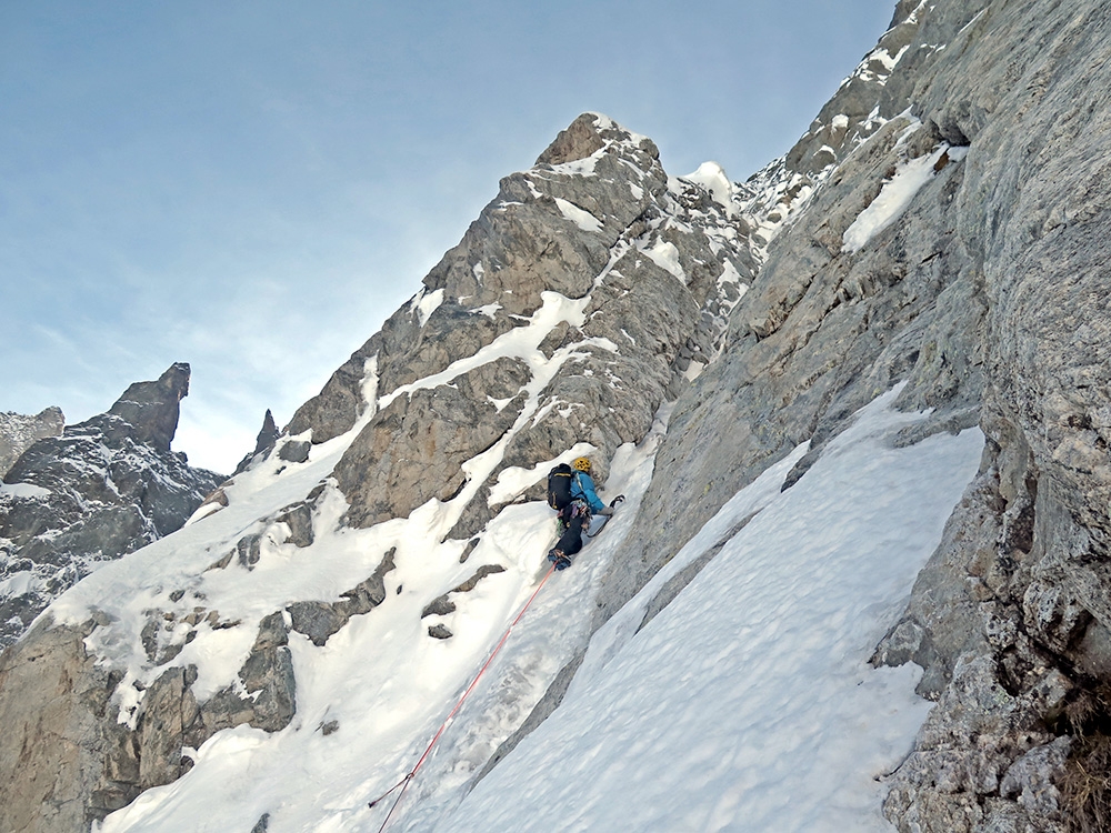 Brêche Picco Gugliermina, Mont Blanc, Enrico Bonino, Nicolas Meli 