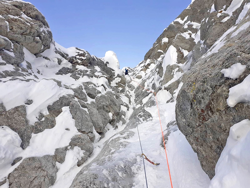 Brêche Picco Gugliermina, Mont Blanc, Enrico Bonino, Nicolas Meli 